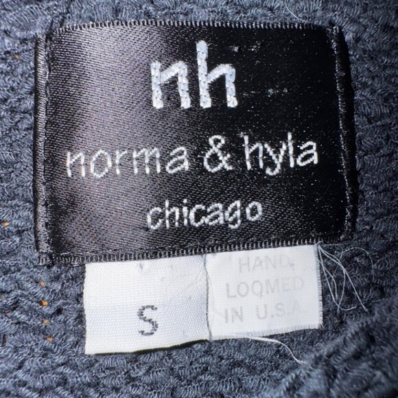 Vintage Black Knit Bucket Bag Sweater Cute Pockets Small Preppy Garden Classic - Picture 6 of 10